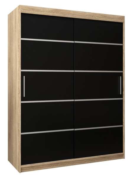 Szafa przesuwna Garderoba Verona 1 150 sonoma + czarny 90736