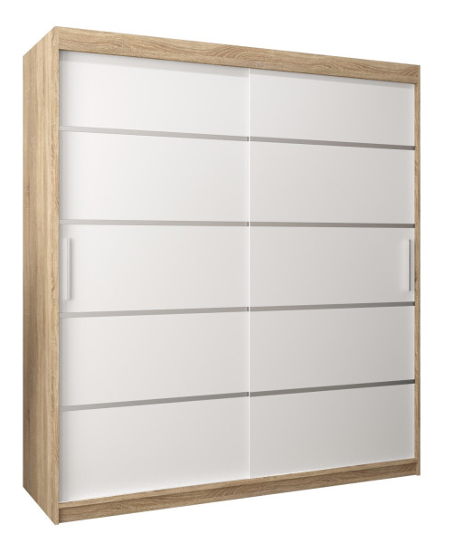 Szafa przesuwna Garderoba Verona 1 180 sonoma + biały 90074