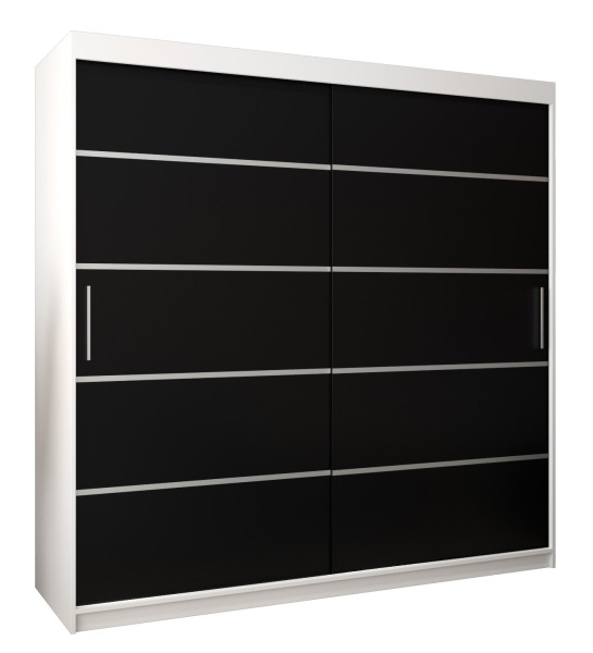Szafa przesuwna Garderoba Verona 1 200 biały + czarny 90749