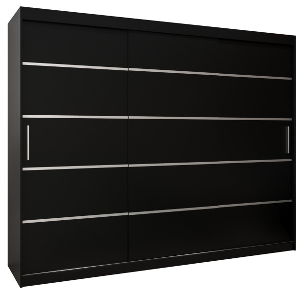Szafa przesuwna Garderoba Verona 1 250 czarny + czarny 90181