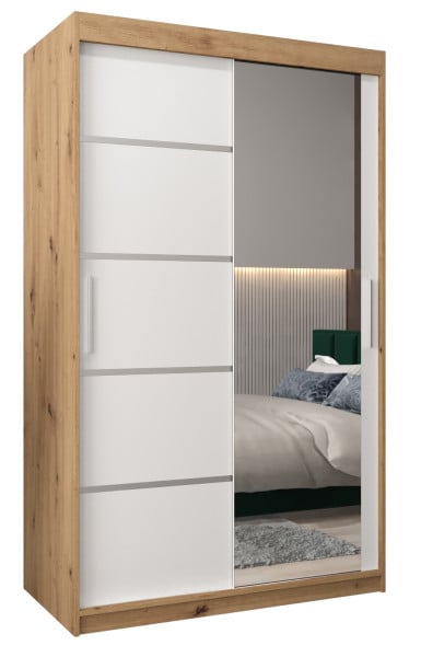 Szafa przesuwna Garderoba Verona 2 120 artisan + biały 77726