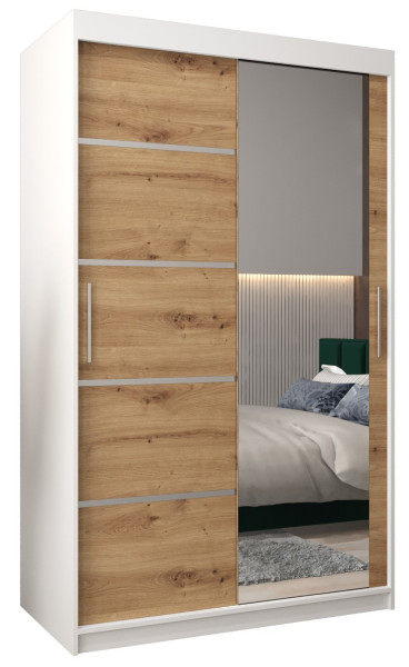 Szafa przesuwna Garderoba Verona 2 120 biały + artisan 77699