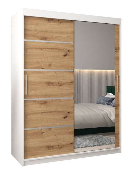 Szafa przesuwna Garderoba Verona 2 150 biały + artisan 77673