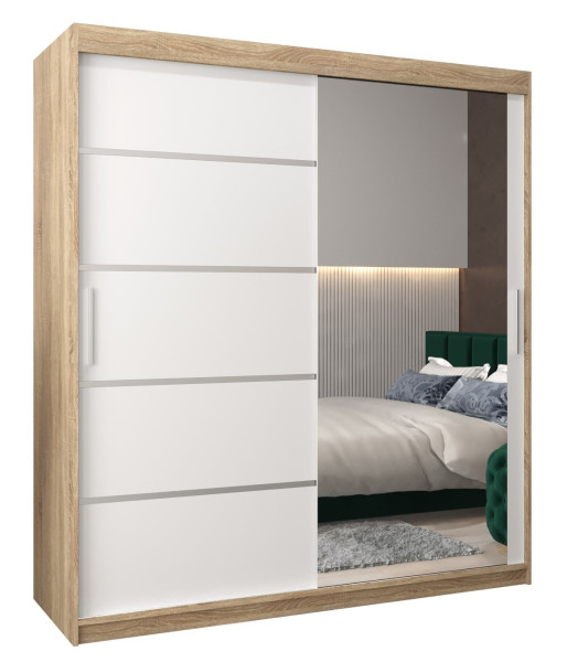 Szafa przesuwna Garderoba Verona 2 180 sonoma + biały 77680