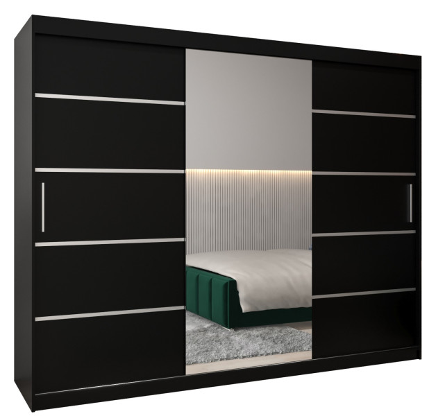 Szafa przesuwna Garderoba Verona 2 250 czarny + czarny 77712