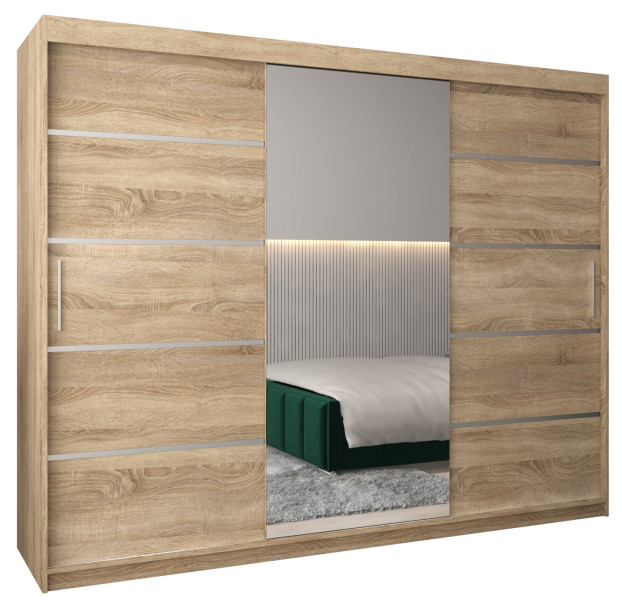 Szafa przesuwna Garderoba Verona 2 250 sonoma + sonoma 77705