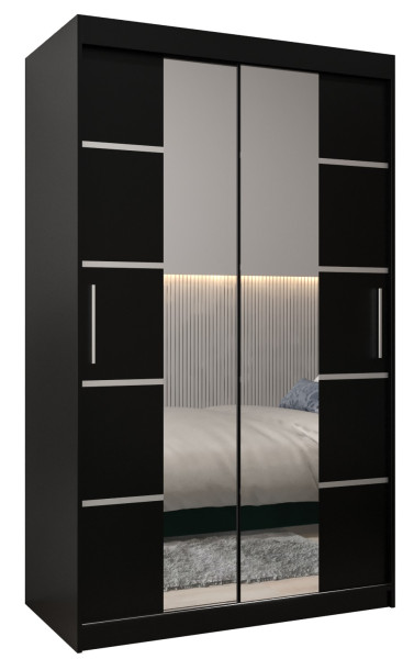 Szafa przesuwna Garderoba Verona 4 120 czarny + czarny 90691