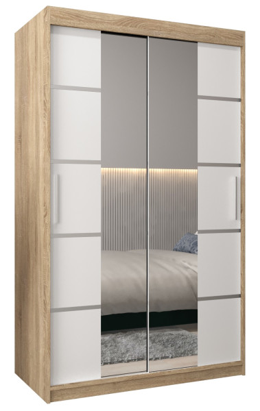 Szafa przesuwna Garderoba Verona 4 120 sonoma + biały 90677