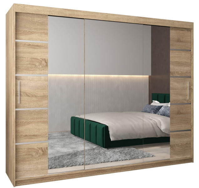 Szafa przesuwna Garderoba Verona 4 250 sonoma + sonoma 90598