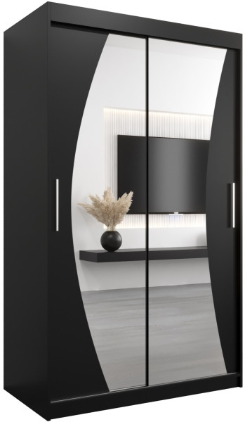 Szafa przesuwna Garderoba WAVE 120 czarny + czarny 105681