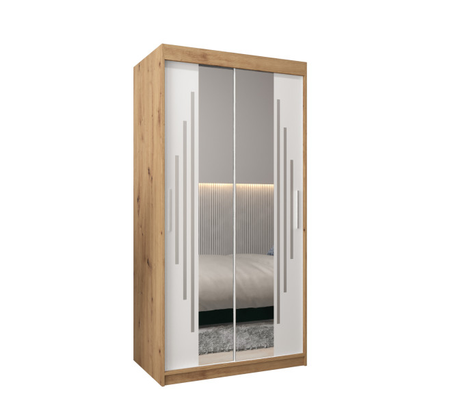 Szafa przesuwna Garderoba YORK 1 100 artisan/biały 100641
