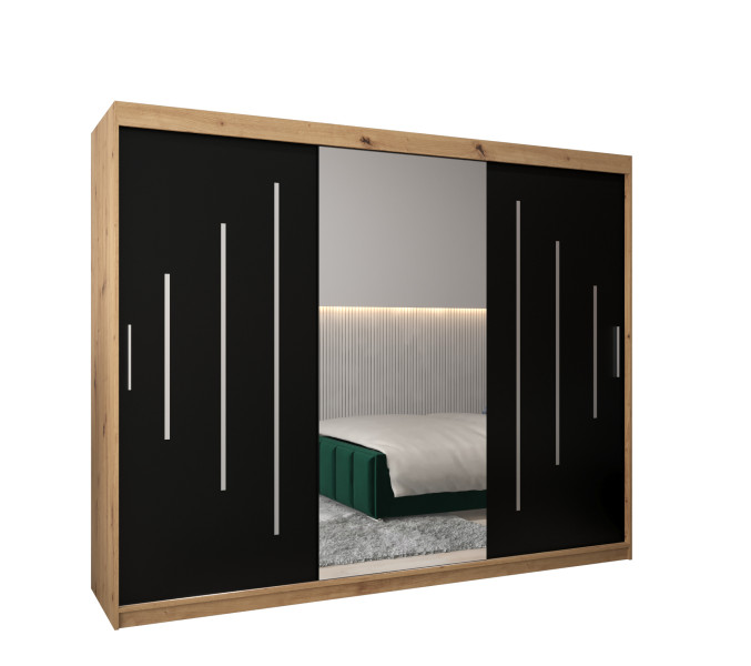 Szafa przesuwna Garderoba YORK 1 250 artisan/czarny 325172