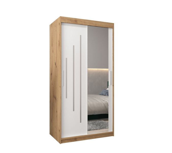 Szafa przesuwna Garderoba YORK 2 100 artisan/biały 96979