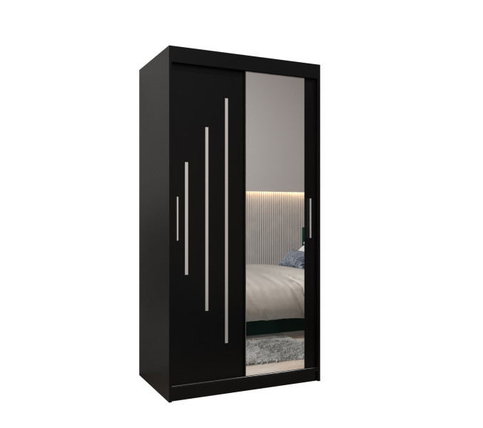 Szafa przesuwna Garderoba YORK 2 100 czarny/czarny 97132