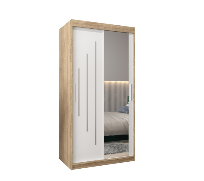Szafa przesuwna Garderoba YORK 2 100 sonoma/biały 96998
