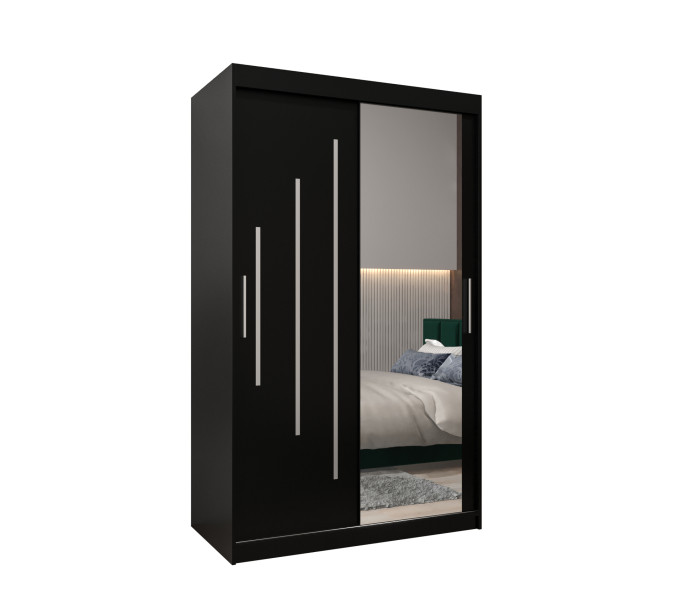 Szafa przesuwna Garderoba YORK 2 120 czarny/czarny 97446