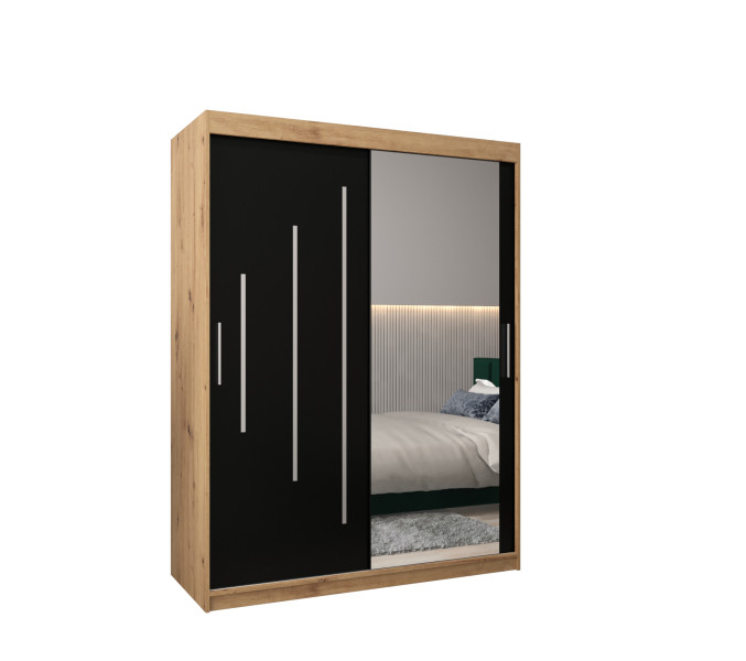 Szafa przesuwna Garderoba YORK 2 150 artisan/czarny 97356