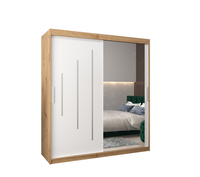 Szafa przesuwna Garderoba YORK 2 180 artisan/biały 97014