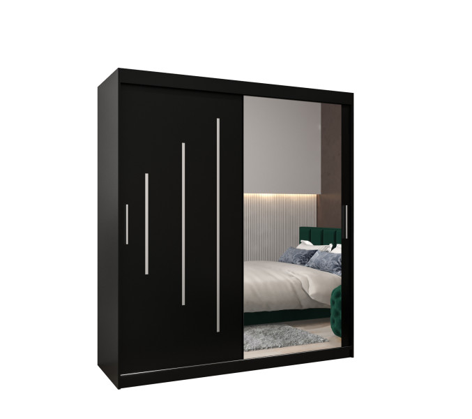 Szafa przesuwna Garderoba YORK 2 180 czarny/czarny 97101