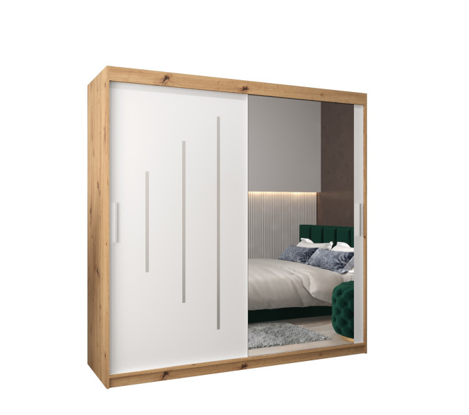 Szafa przesuwna Garderoba YORK 2 200 artisan/biały 97531