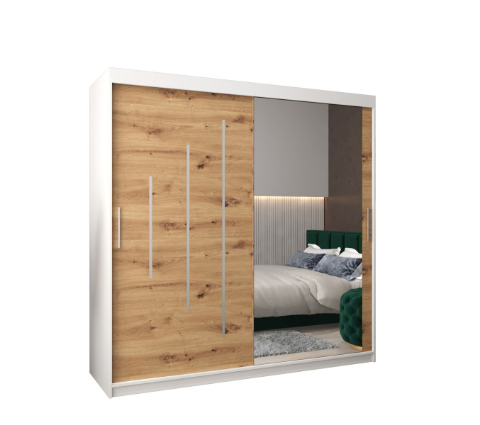 Szafa przesuwna Garderoba YORK 2 200 biały/artisan 97115