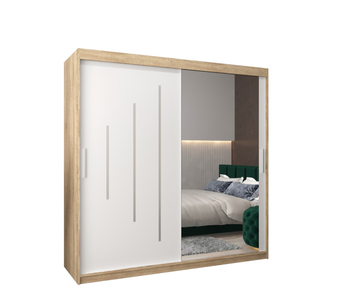 Szafa przesuwna Garderoba YORK 2 200 sonoma/biały 97414