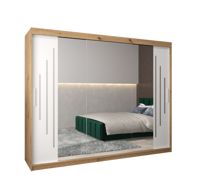 Szafa przesuwna Garderoba YORK 2 250 artisan/biały 97266