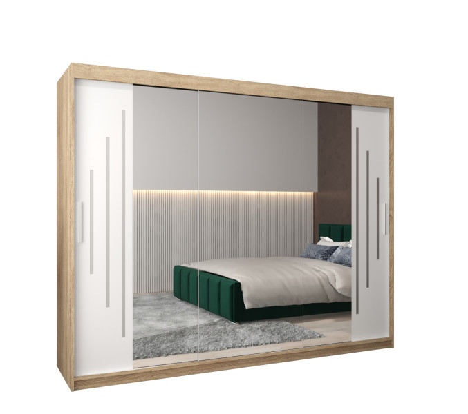 Szafa przesuwna Garderoba YORK 2 250 sonoma/biały 97471