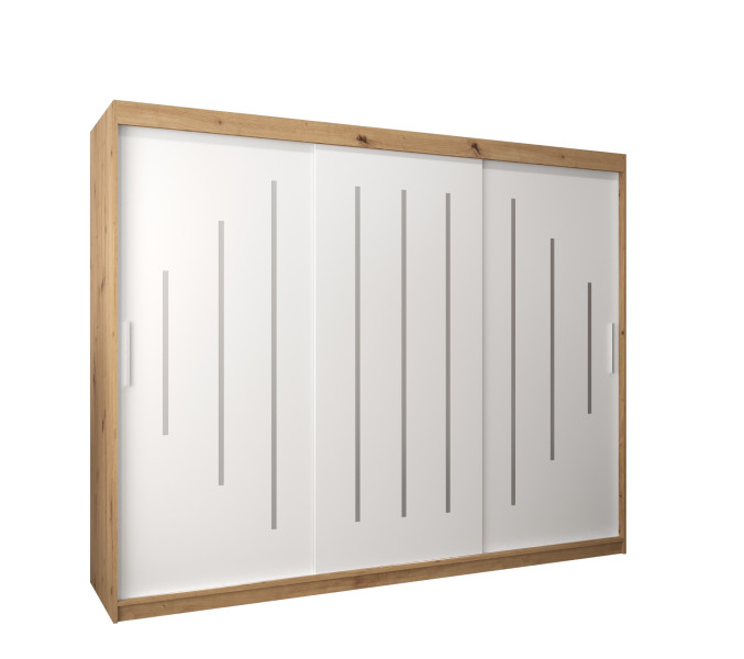 Szafa przesuwna Garderoba YORK 250 artisan/biały 97536