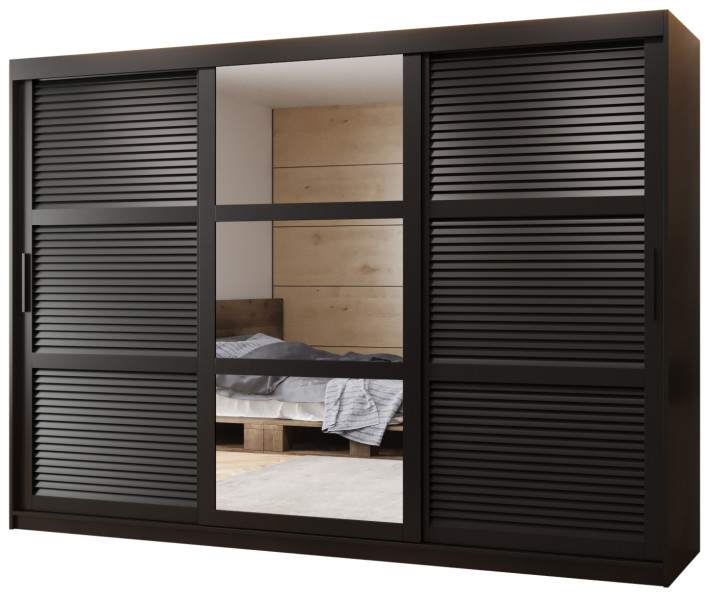 Szafa przesuwna Garderoba ŻALUZJA 2 250 czarny 325686