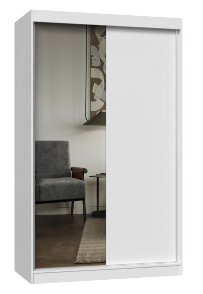 Szafa przesuwna Iga 120 cm 1 lustro biel mat 121407