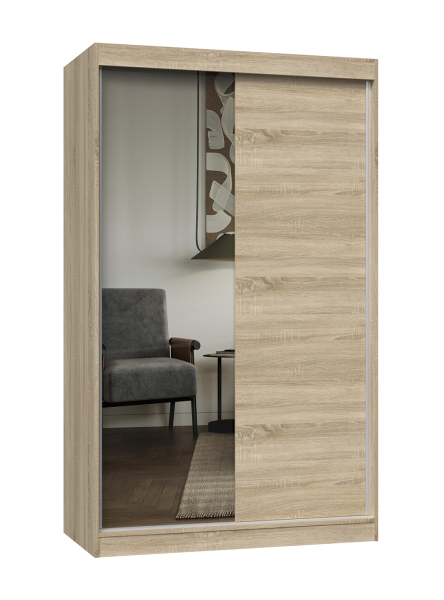 Szafa przesuwna Iga 120 cm 1 lustro dąb sonoma 121401