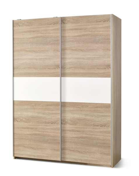 Szafa przesuwna LIMA S1 153cm dąb sonoma/biały połysk 1002554