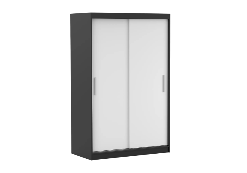 Szafa przesuwna NEOMI 04 120 cm Czarny mat/Biały mat 731240