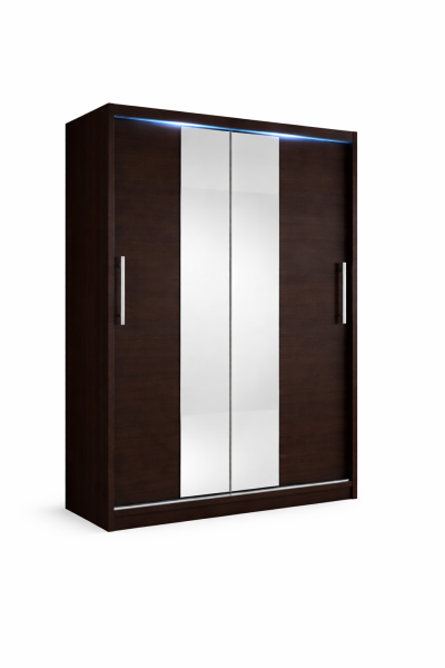 Szafa przesuwna NIKO2 100cm wenge + srebrne dodatki 1003150