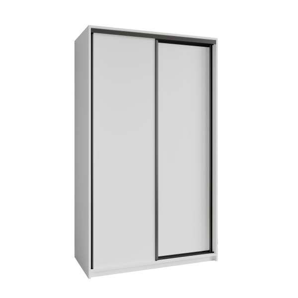 Szafa przesuwna NISSE 120 cm Biała + Czarny 739757
