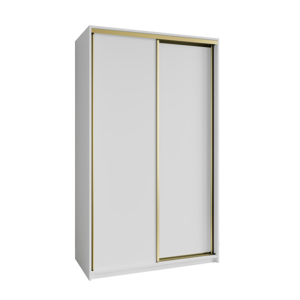 Szafa przesuwna NISSE 120 cm Biała + Złoty 739552