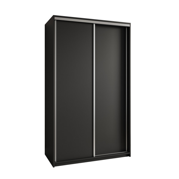 Szafa przesuwna NISSE 120 cm Czarna + Satyna 739462