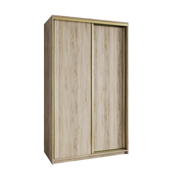 Szafa przesuwna NISSE 120 cm Dąb sonoma + Złoty 739488