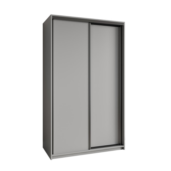 Szafa przesuwna NISSE 120 cm Szara + Czarny 740721