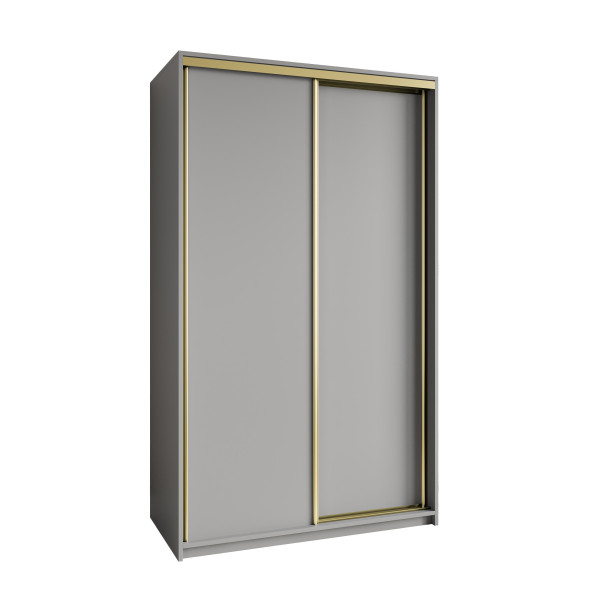 Szafa przesuwna NISSE 120 cm Szara + Złoty 739776
