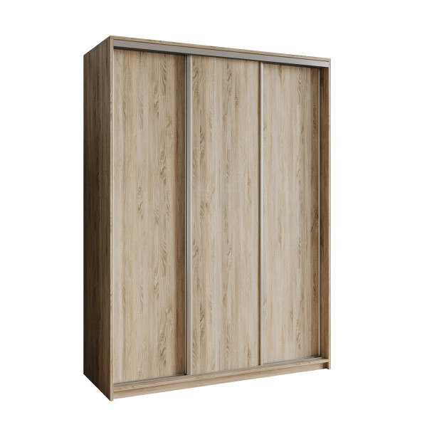 Szafa przesuwna NISSE 150 cm Dąb sonoma + Satyna 739475
