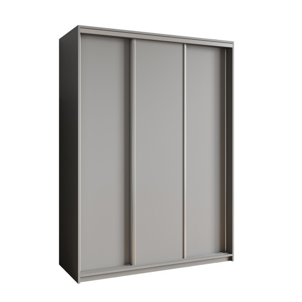 Szafa przesuwna NISSE 150 cm Szara + Satyna 739469