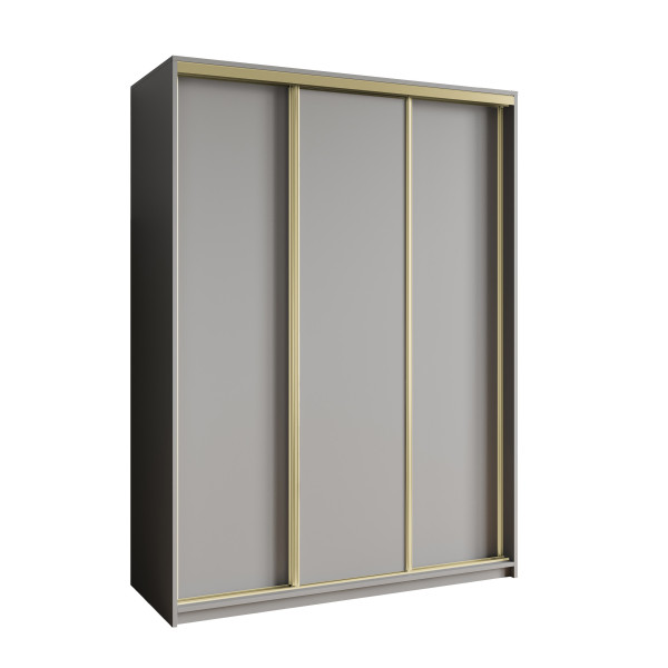 Szafa przesuwna NISSE 150 cm Szara + Złoty 740802