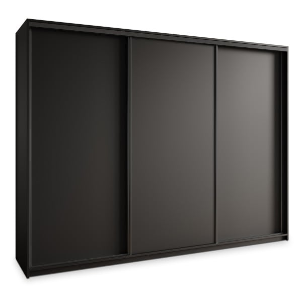 Szafa przesuwna NISSE 250 cm Czarna 739486