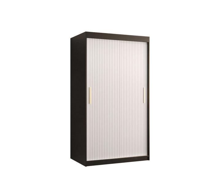 Szafa przesuwna RIFLO SLIM 1 100 czarny mat+ biały mat 693229