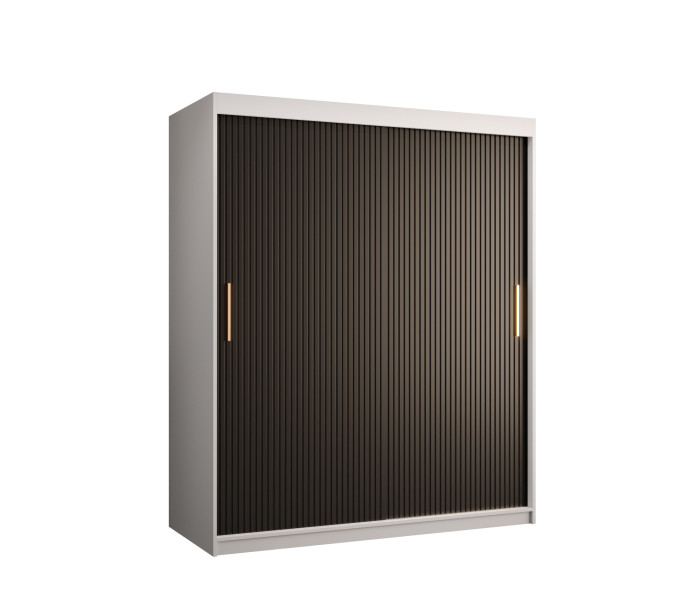 Szafa przesuwna RIFLO SLIM 1 150 biały mat + czarny mat 693255