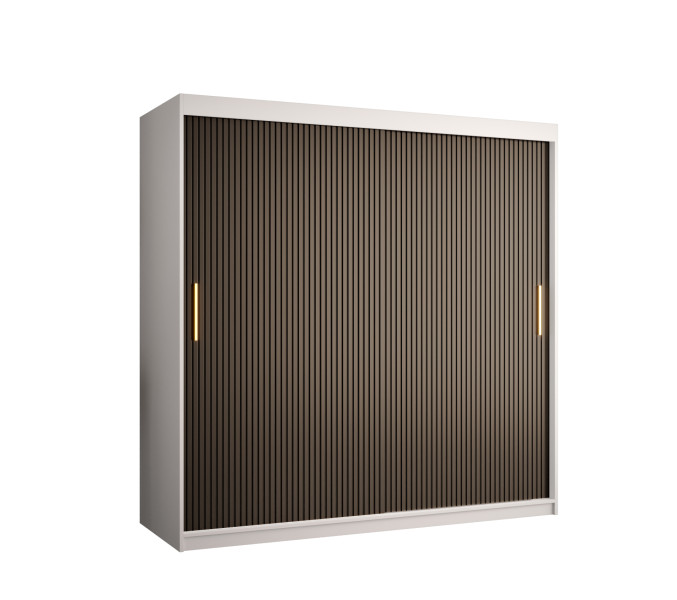 Szafa przesuwna RIFLO SLIM 1 180 biały mat + czarny mat 693240