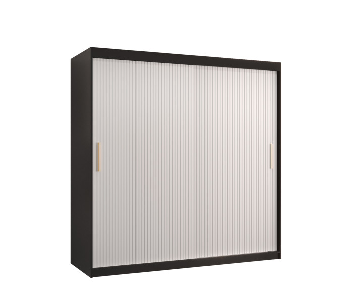 Szafa przesuwna RIFLO SLIM 1 180 czarny mat+ biały mat 693238