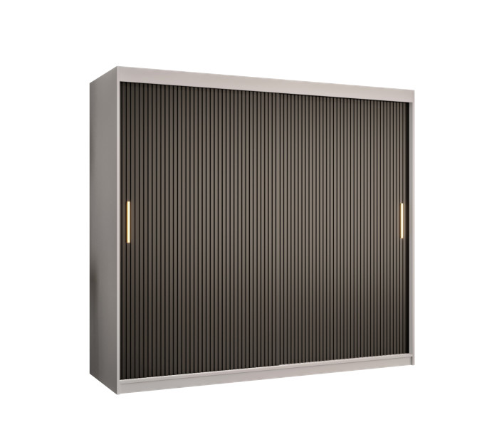 Szafa przesuwna RIFLO SLIM 1 200 biały mat + czarny mat 693230